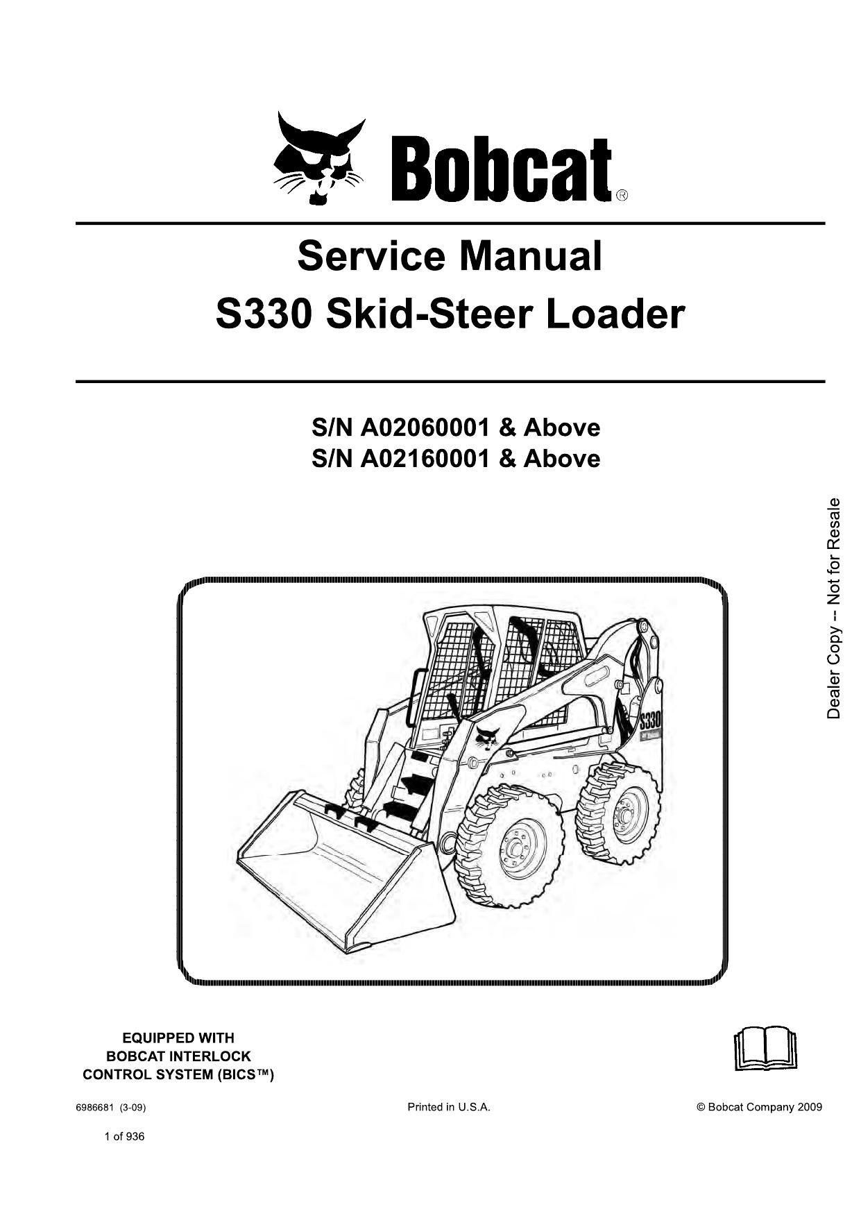 S330 Skid-Steer Loader Service Manual Bobcat 2